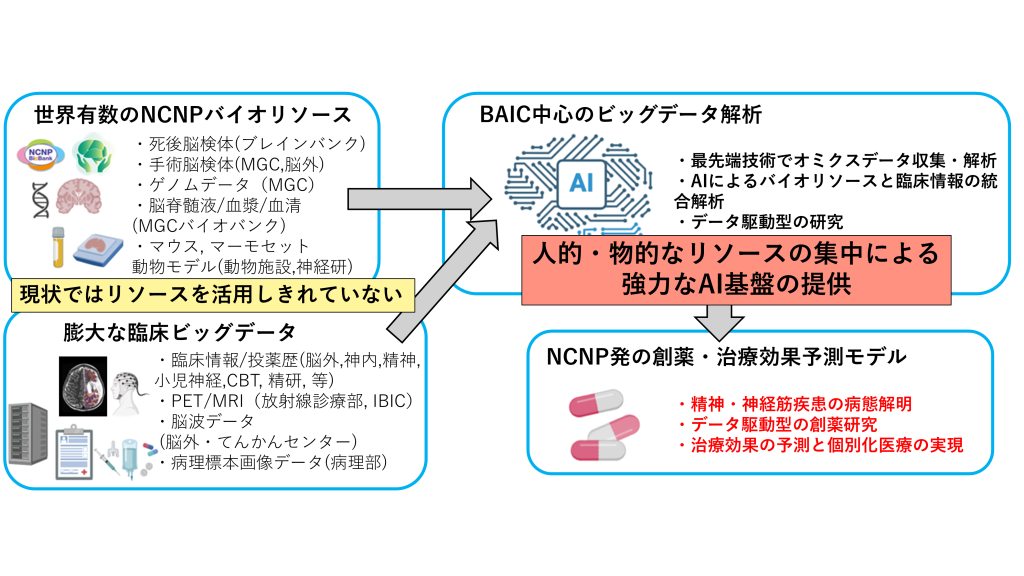 臨床・基礎ビッグデータに基づく脳病態解明・治療法開発のモデル画像